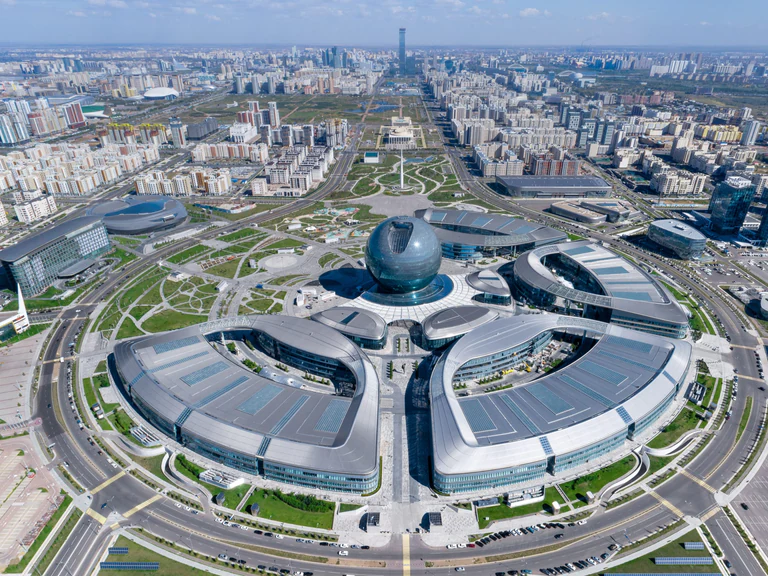 Aerial view of Astana, Kazakhstan.